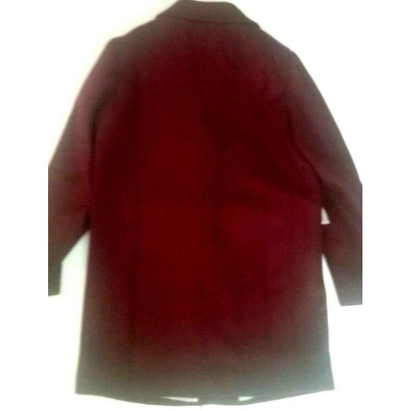HAUTE Women's Burgundy Single Breasted Wool Blend - Picture 2 of 5